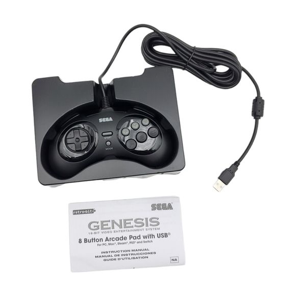Retro-Bit Officially Licensed Sega Genesis USB Controller Arcade 8-Button Pad - Picture 2 of 6